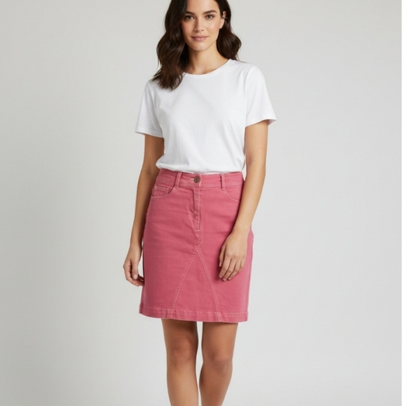 Boden Dresses & Skirts - Boden Women's Pink Straight Denim Skirt Size 2R